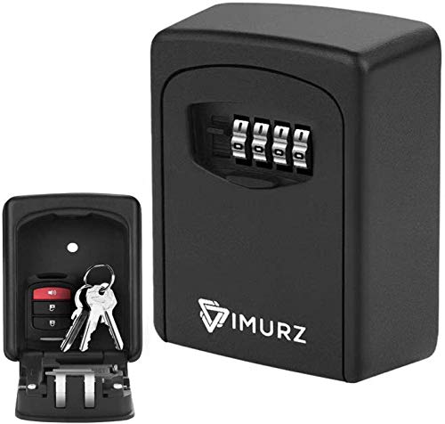 Caja de bloqueo de llaves montada en la pared con combinación de 4 dígitos, caja de bloqueo de almacenamiento segura para Airbnb Home Garage School Spare House Key Cover