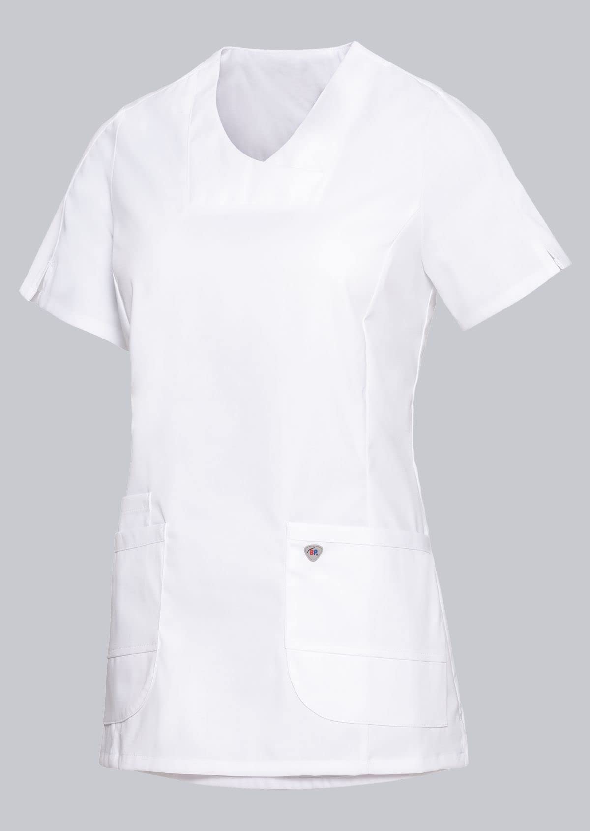 BP 1762-684-0021-XLn Super Light Fabric Cover Tunic for Women, 49% Cotton, 49% Polyester, 2% Elastolefin, White, XLn Size