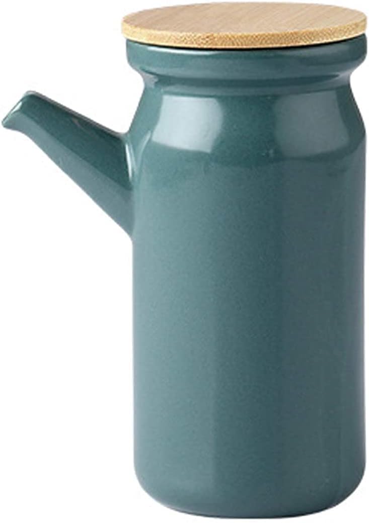 Oil Can Olive or Vinegar Bottle Anti-Leakage Olive Oil Dispenser Bottle for Kitchen 500ml-Home Essentials Ceramic Oil and Vinegar Dispenser Bottles with Cork St