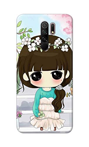 Image of PRINTFIDAA Cartoon Girl Printed Designer Hard Back Case Cover for Xiaomi Redmi 9 Prime /Xiaomi Poco M2 / Xiaomi Poco M2 Reloaded -(TI) MVN1009