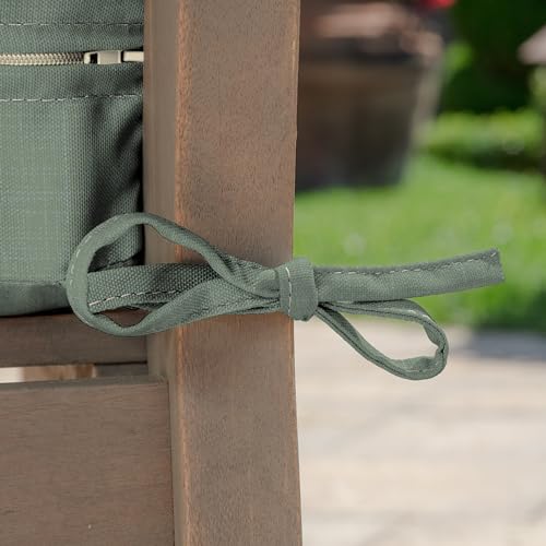 Image of Arden earthFIBER Outdoor Deep Seat Cushion Set, 2-Pack, 24 in x 24 in, Weather-Proof, Rain-Proof, Fade Resistant Patio Cushion for Chair, Sofa, and Couch Sage Green Texture