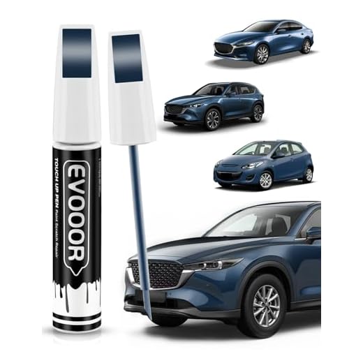 EVOOOR 42B Blue Reflex Pearl Touch Up Paint Compatible with Mazda Exact Match 2 in 1 Touch up Paint for Chips and Nicks Repair