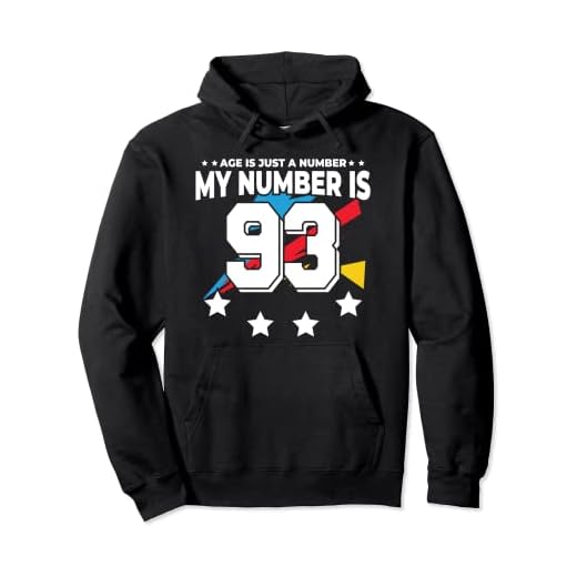 Age Is Just Number - Deportes 93 años de edad divertido cumpleaños 93 Sudadera con Capucha