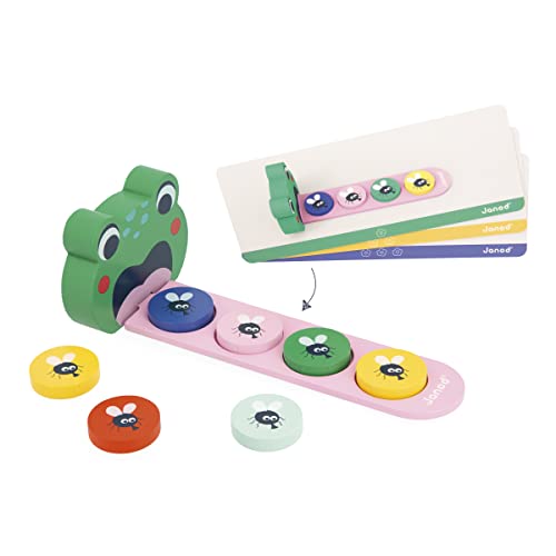Janod - Pédagogie Range - Frog Algorithms - Learn Colours and Sequences - Children’s Educational Toy - Frog Game - 36 Months +, J05088 - Image 2