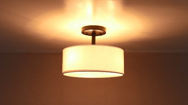 Image of Modern 3 Light Black Drum Semi Flush Mount Ceiling Light Fixture | Ceiling Mount for Hallway Bedroom Entryway Foyer Office