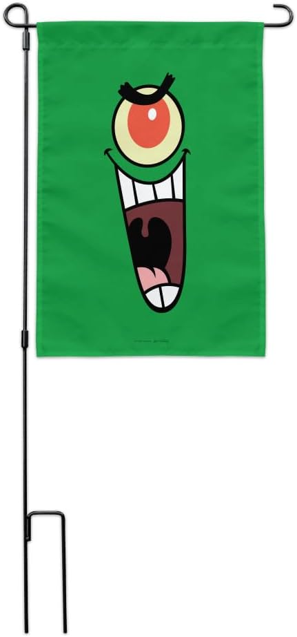 SpongeBob Plankon Face Garden Yard Flag