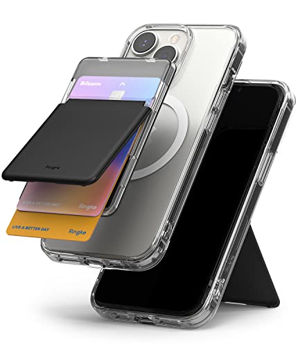 Image of Ringke Magnetic Card Holder, Clear & Black