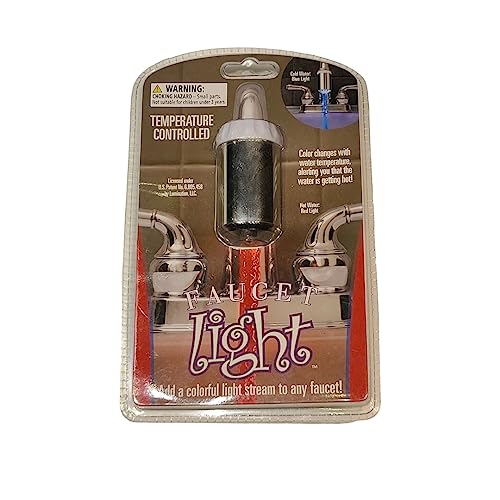 Hog Wild Temperature-Controlled Color-Changing Faucet Light - Universal Fit, Modern Style, Blue & Red