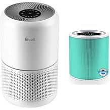 LEVOIT Air Purifier for Home Allergies Pets Hair in Bedroom & Core 400S Air Purifier Toxin Absorber 3-in-1 Replacement Filter, Activated Carbon, Core400S-RF-TX LRF-C401-GUS, 1 Pack, Green