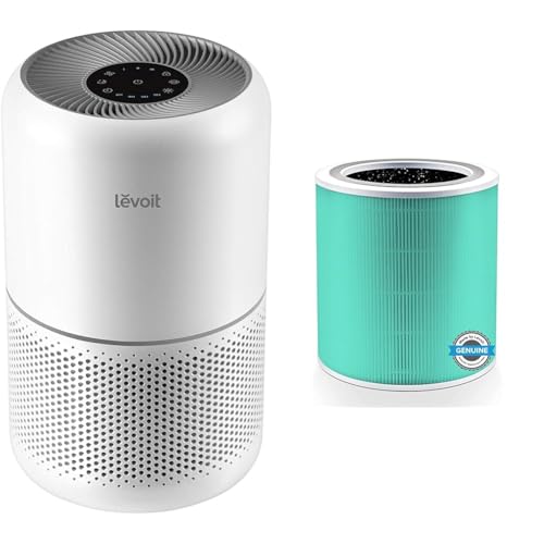LEVOIT Air Purifier for Home Allergies Pets Hair in Bedroom & Core 400S Air Purifier Toxin Absorber 3-in-1 Replacement Filter, Activated Carbon, Core400S-RF-TX (LRF-C401-GUS), 1 Pack, Green