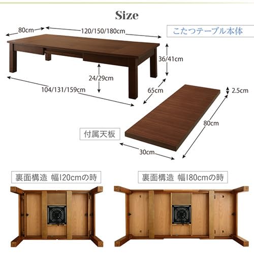 Amazon.co.jp : ウォールナットブラウン こたつテーブル単品 長方形(80 Amazon.co.jp : ウォールナットブラウン こたつテーブル単品 長方形(80