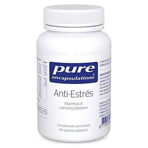 Pure Encapsulations - Anti-Estrés 44G - Complejo Multivitamínico Con Vitaminas B Y Ginseng Siberiano Para Disminuir El Cansancio Y La Fatiga - 60 Cápsulas Veganas