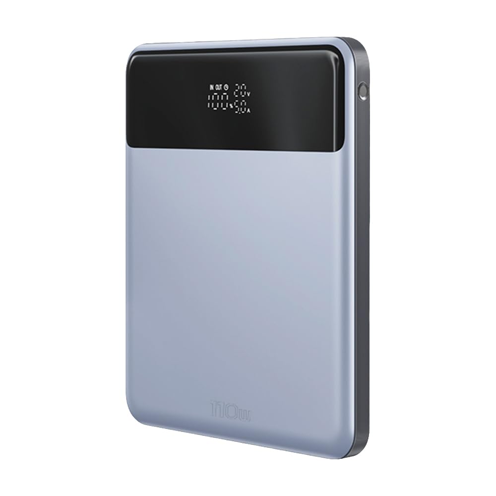 Power Bank 30000mAh 111Wh|USB-A & USB-C Entrada/Salida|Carga rápida PD 110W|4 Dispositivos a la Vez|Pantalla LCD|Compatible con iOS,móvil,Tableta,Consola,smartwatch|Viaje Emergencia,Negro