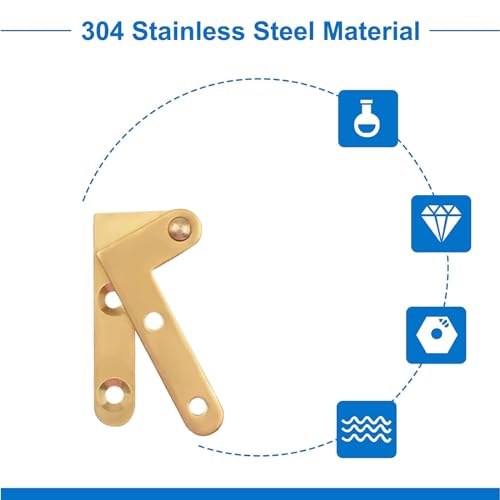 Increway INC-YF40-256-US8 Rotatable Door Hinges, 4Pcs 360 Degree Adjustable Pivot Hinge Stainless Steel Hidden Knife Hinges Heavy Duty Door Pivot Hinge thumb #2