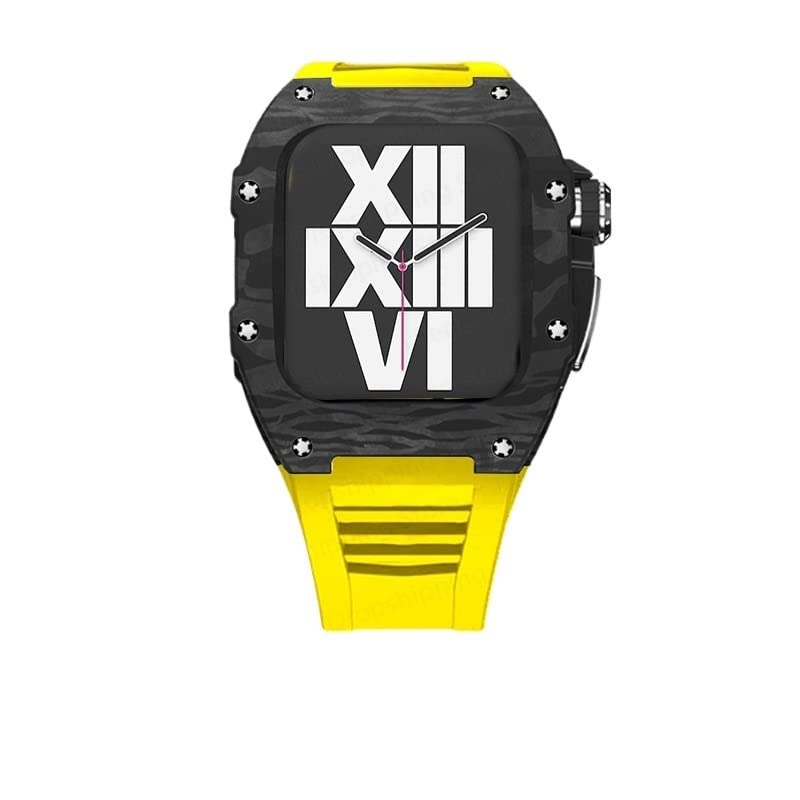 Kit modification Apple Watch carbone pour le sport et le bureau 45 mm