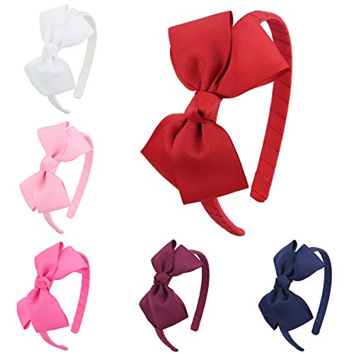 Tailpa Girls Boutique Grosgrain Ribbon Headbands with Bows