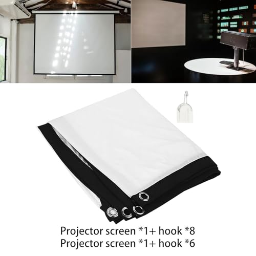 Pantalla de proyector portátil 100 pulgadas con 8 ganchos miniatura 3