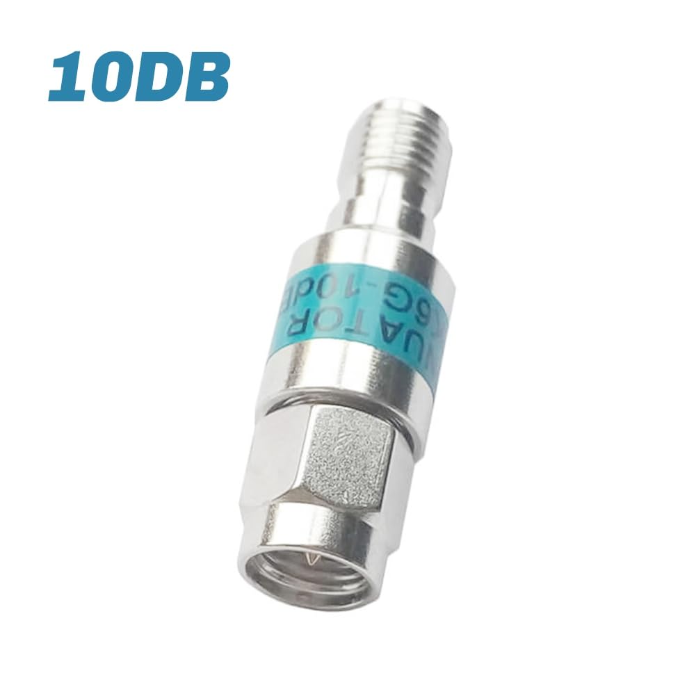 Attenuatore SMA da 2 W DC-6 GHz, da SMA a femmina 50 Ohm coassiale, per telecomunicazioni 10 dB