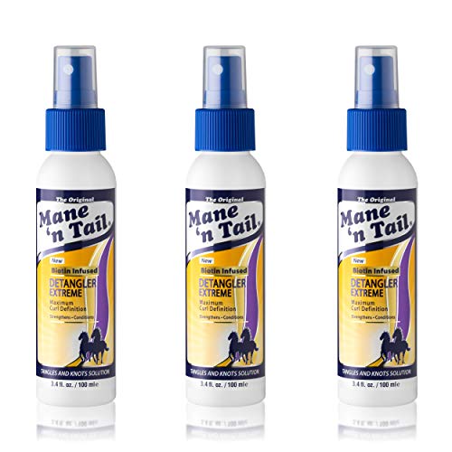 Mane 'n Tail Extreme Detangler Plus Maximum Curl Defining Biotin Infused Strengthening Spray (3.4 oz 3 pack)
