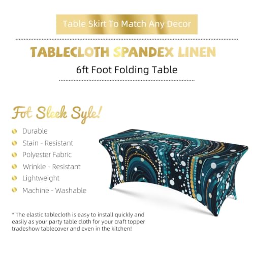Nappe rectangulaire imprimée Mexpekil lavable pour table sans plis