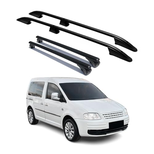 Kit de barras de techo para VW Caddy 3 4 2003-2020 Alu negro L1 Distancia entre ejes Cortos 4X