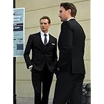 WULFUL Men’s Slim Fit Suit One Button 3-Piece Blazer Dress Business Wedding Party Jacket Vest & Pant - Image 3