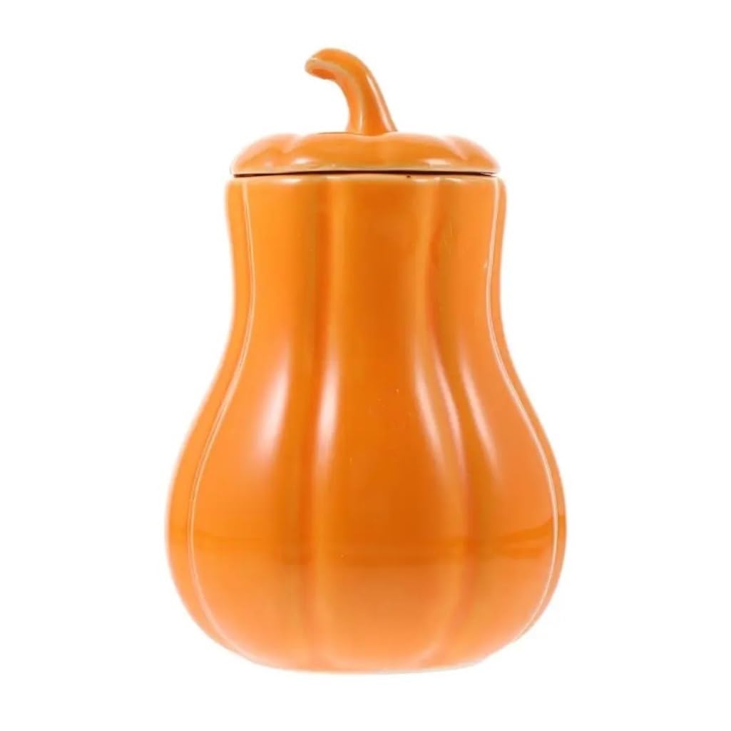 Barattoli per il Tè Sfuso Barattolo creativo in ceramica a forma di zucca Barattolo for tè sfuso Barattolo for caramelle al caffè Barattolo for condimenti con coperchio sigillante Barattolo per il Tè