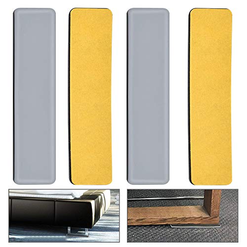 RMENOOR 4pcs Almohadillas para muebles Patines para mueble Base deslizante para muebles Tacos para muebles Patín Deslizador para Muebles, Azul, 2.5*10cm Almohadillas de Teflón para Silla, Mesa, Sofá