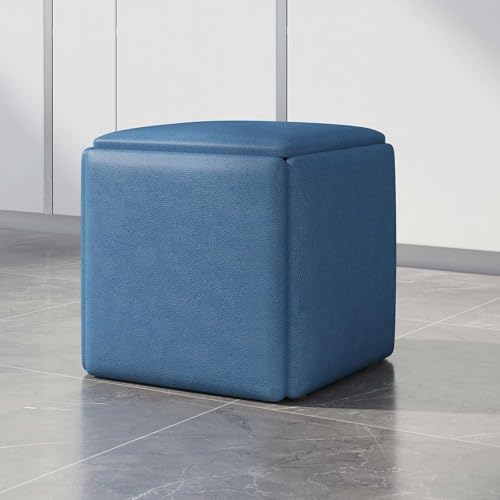 Sgabello a cubo 5 in 1 con ruote girevoli, poggiapiedi
