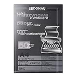 DONAU 1922950PL-01 Kohlepapier mit Wachsfarbschicht, A4, 50 Blätter, schwarz