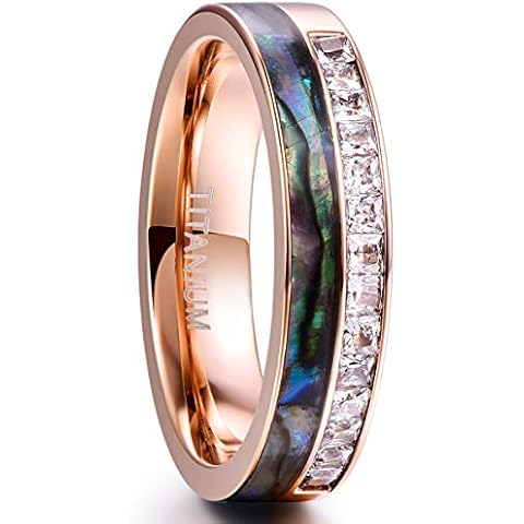 NUNCAD Rose Gold Zirconia Engagement Ring Cover