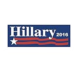 EW Designs Hillary 2016 Sticker Decal Vinyl Vote Hillary Clinton Democrat Political Bumper Sticker Vinyl Sticker Car Truck Decal 5'