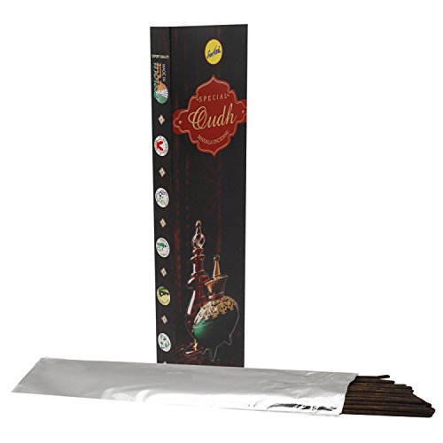 Sreevani Oudh 12 pkt of 50 gm Each Incense Sticks/Natural Agarbatti Sticks, Fragrance: Oudh with Free Wooden Incense/agarbatti Stand with Brass Work