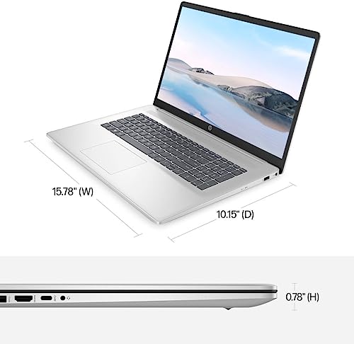 Image of HP 17.3'' Laptop, Intel Quad Core i3-1125G4 Processor, 20GB RAM, 1TB SSD, Anti-Glare Display, Long Battery Life, Wi-Fi and Bluetooth, Webcam, HDMI, NLY MP, Windows 11, Silver