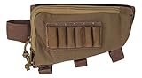 Tactical Sharpshooter Rifle Stock Pack | Cheek Pad | Buttstock Ammo Holder | Zippered Utility Pouch