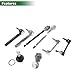 X AUTOHAUX 8 Pcs Front Suspension Kit Inner Outer Tie Rod Ends Front Sway Bar Link Lower Ball Joint for Hummer H3 2006-2010 No.ES800762/EV800609/K500250