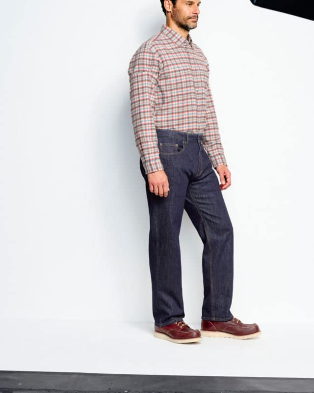 Orvis Montana Morning Denim Blue Jeans for Men - Improved Active Fit Mid-Stretch with Straight Leg and Clean Stitching3