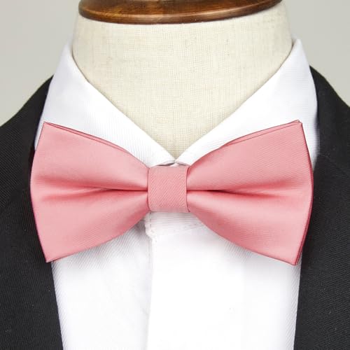 Image of HISDERN Bow Ties for Boys Pre Tied Toddler Bow Tie Adjustable Kids Bowties Clip On Fun Patterned Bowties for Wedding Party