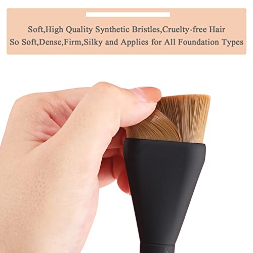 Energy Angled Kabuki Foundation Brush For Liquid Makeup, Premium Makeup Brush Concealer Brush For Liquid Cream Foundation Bronzer Powder Foundation-Pro Quality Synthetic Dense Bristles #TOP3