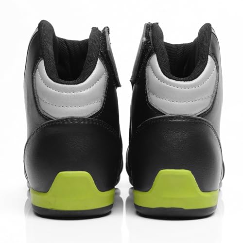 Image of TVS Racing Ankle Length Slip-On Riding Boots for Men:Waterproof Riding Shoes with Reflective Panel