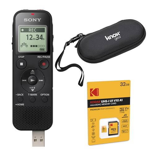 Sony ICDPX470_K5 Icd-Px470 Stereo Digital Voice Recorder With Built-In Usb Bundle With 32Gb Microsd And Hard Carrying Case cover