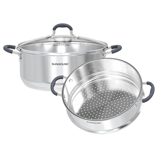 SUNHOUSE 5.5 Quart Steamer Pot