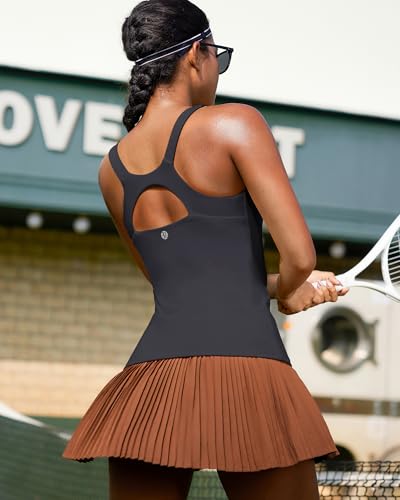 Image of RUNNING GIRL Workout Tops for Women,Racerback Tank Tops with Built in Bras,Padded Sports Bra Yoga Tank Athletic Tops