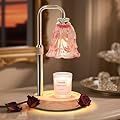 Droyek Candle Warmer Lamp with Timer Electric Adjustable Height Candle Warmer Dimmable Wax Warmer Lamp Jar Candles with 2 Bulbs for Home Decor & Office