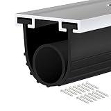 Heavy-Duty U Shape +O Ring Combination Universal Garage Door Bottom Seals Rubber with Pre-drilled Al