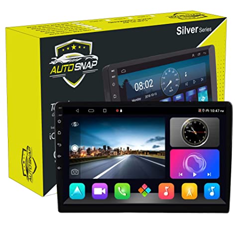 Image of AUTO SNAP 9 Inch Car Stereo Touch Screen HD Double Din Stereo Player 12 Android Version Gorilla Glass IPS Display Front /Rear Camera Support 2GB RAM /32GB ROM