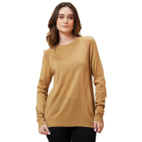 Image of Globus Women Red Solid Round Neck Casual Top-3638067002