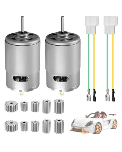 2-Pack 12 Volt RS550 40000RPM Fast Electric Motor Drive Engine Fit for Power Wheels Motor Upgrade, 12V High Speed Gearbox Accessories Fit for Ride On Kid Car Motor Upgrade Replacement Parts