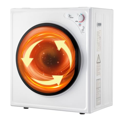ROVSUN 9LBS -1400W Portable Clothes Dryer with Easy Control Knob, White