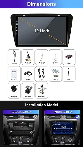 MISONDA 10" IPS Android 12 Double Din Car Stereo GPS for Skoda Octavia 3 A7 2013-2018 - Image 2